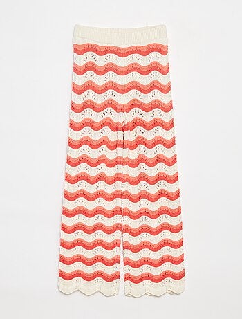 Pantalón de ganchillo con estampados
