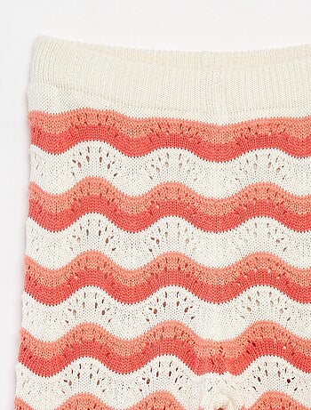 Pantalón de ganchillo con estampados