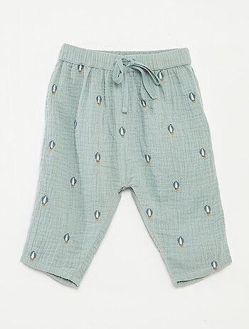 Pantalón de gasa de algodón