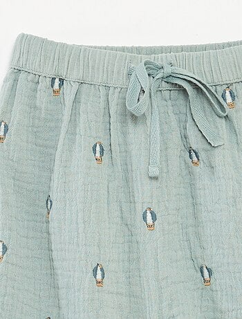 Pantalón de gasa de algodón