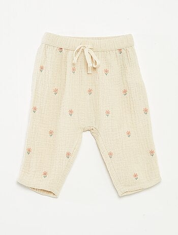 Pantalón de gasa de algodón