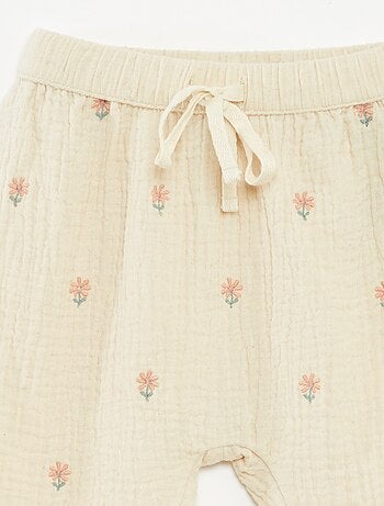 Pantalón de gasa de algodón