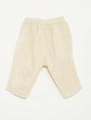 Pantalón de gasa de algodón