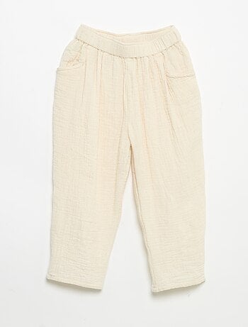 Pantalón de gasa de algodón