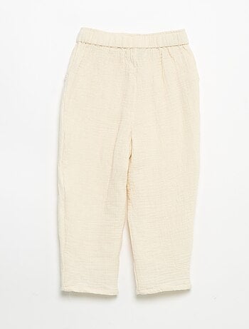 Pantalón de gasa de algodón
