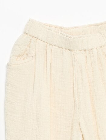 Pantalón de gasa de algodón