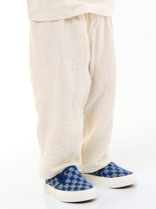 Pantalón de gasa de algodón - Kiabi