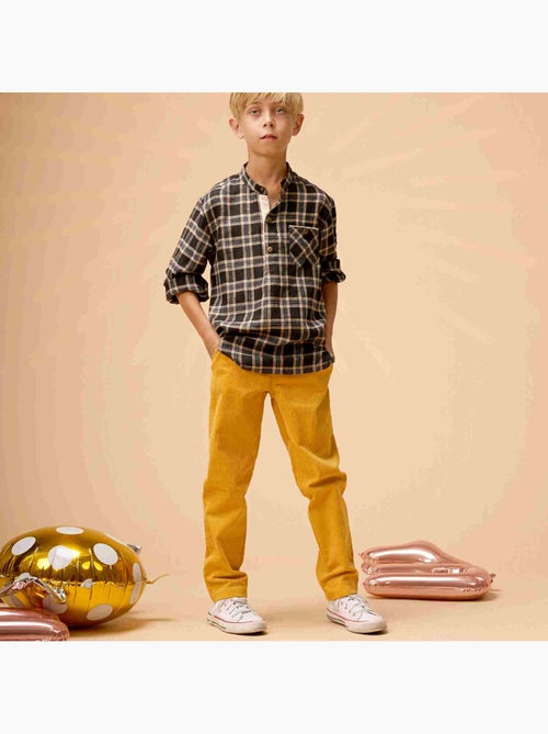 Pantalón de invierno para niño | Terciopelo amarillo | SAINCLAIR - Kiabi