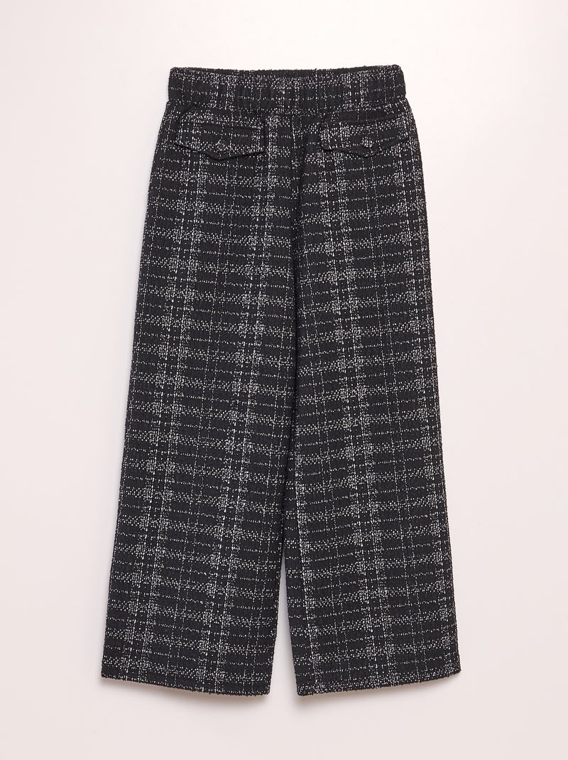 Pantalón de jacquard tricotado NEGRO - Kiabi