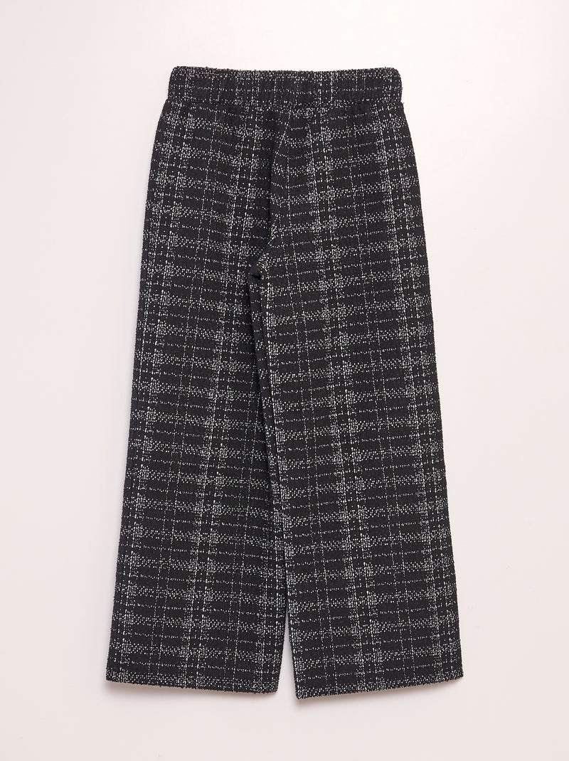 Pantalón de jacquard tricotado NEGRO - Kiabi