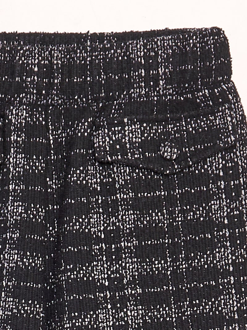 Pantalón de jacquard tricotado NEGRO - Kiabi