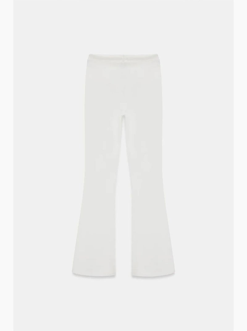 Pantalón de jersey acampanado de tiro medio con cordón dilvin Blanco - Kiabi