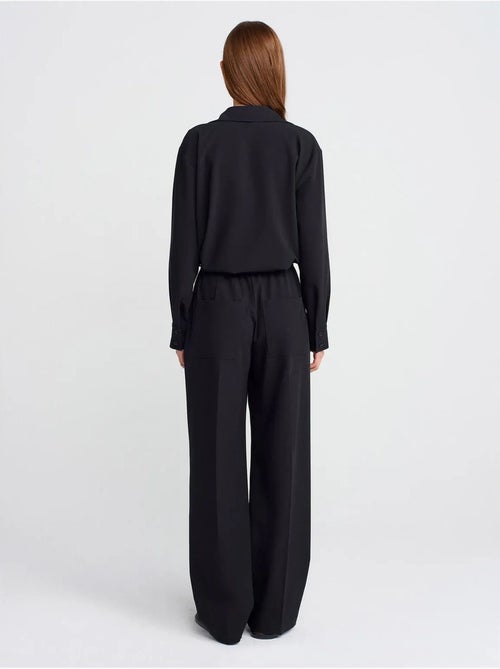 Pantalón de jersey de pernera ancha dilvin - Kiabi Pantalón de jersey de pernera ancha dilvin - Kiabi