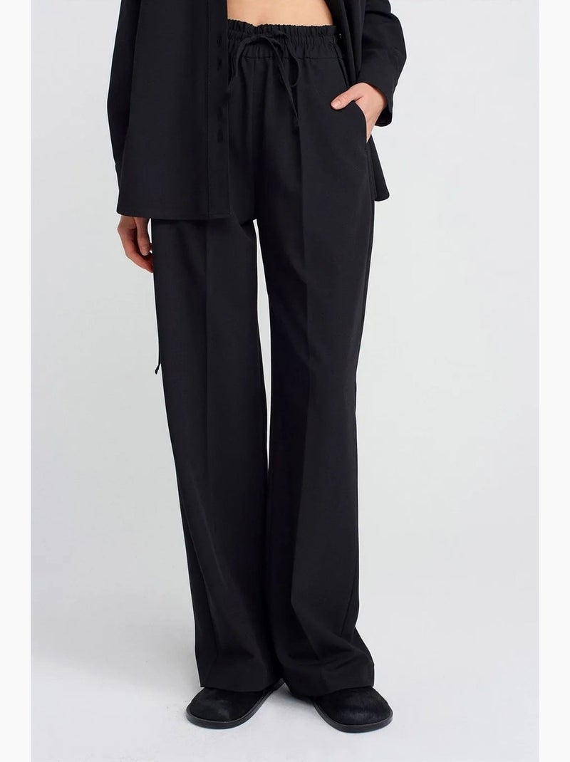 Pantalón de jersey de pernera ancha dilvin Negro - Kiabi