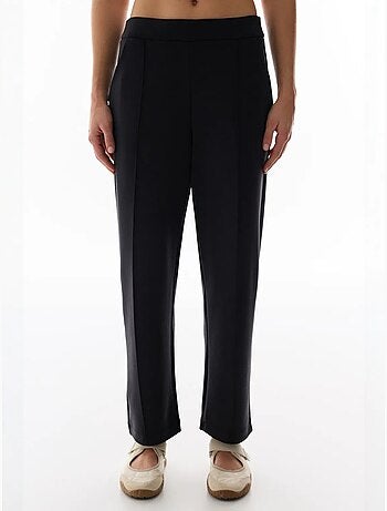 Pantalón de jersey de pierna recta oversize de tiro medio penti