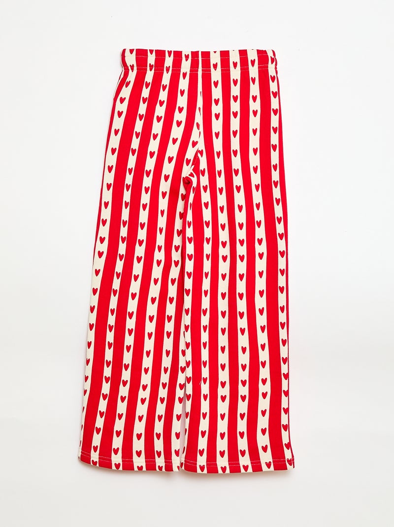 Pantalón de jogging ancho con diseño 'Agathe Sorlet x Kiabi' - San Valentín Blanco - Kiabi