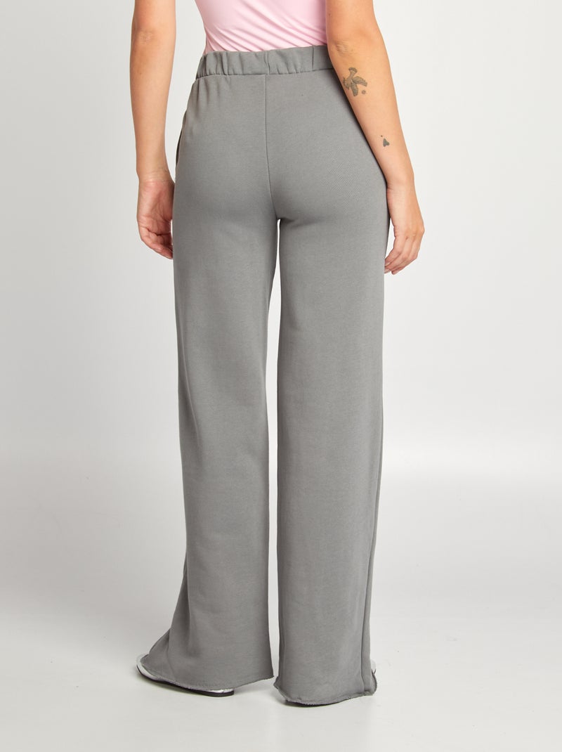 Pantalón de jogging ancho de chándal GRIS - Kiabi