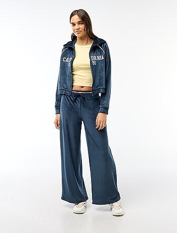 Pantalón de jogging ancho de terciopelo