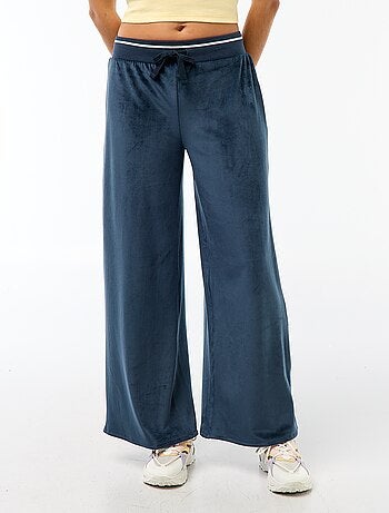 Pantalón de jogging ancho de terciopelo