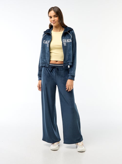 Pantalón de jogging ancho de terciopelo - Kiabi