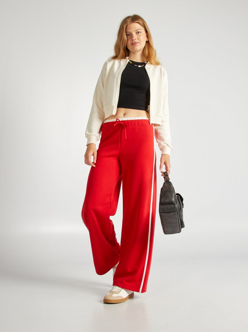 Pantalón de jogging ancho efecto bóxer visible ROJO - Kiabi