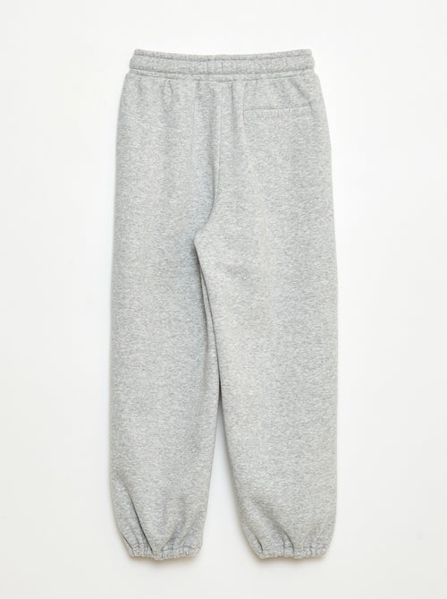 Pantalón de jogging ancho liso de algodón - Kiabi