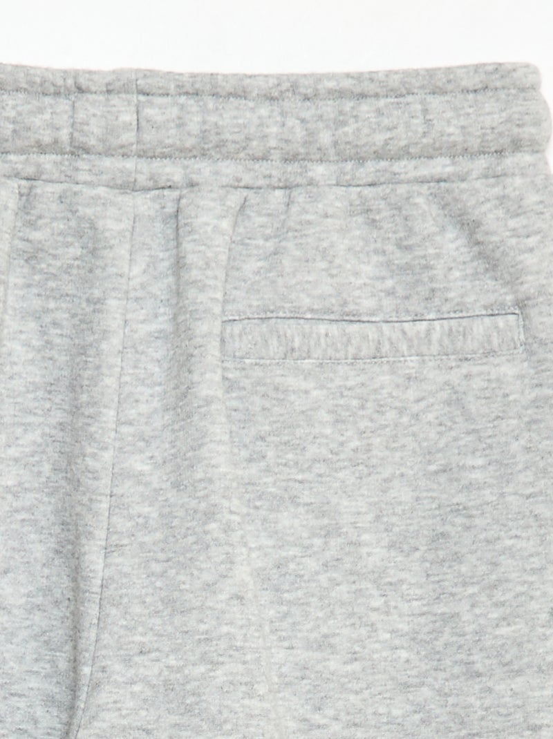 Pantalón de jogging ancho liso de algodón Gris - Kiabi