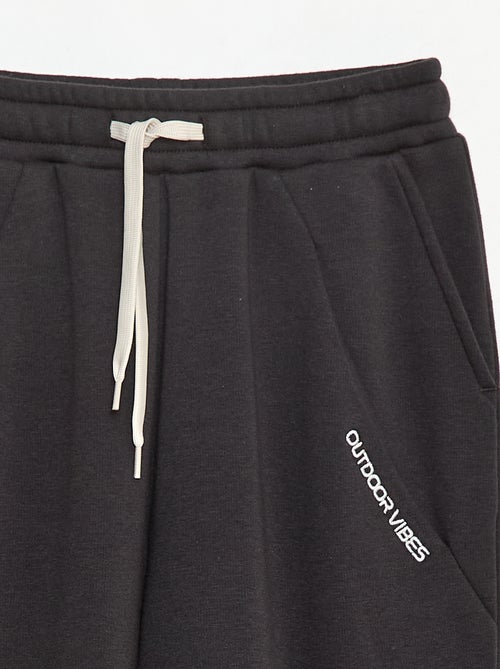 Pantalón de jogging ancho liso de algodón - Kiabi