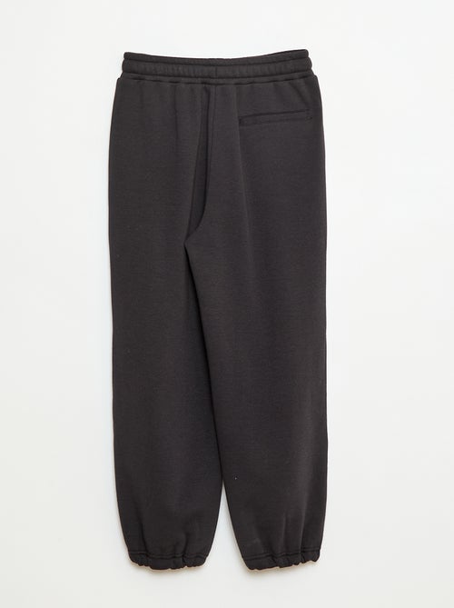 Pantalón de jogging ancho liso de algodón - Kiabi