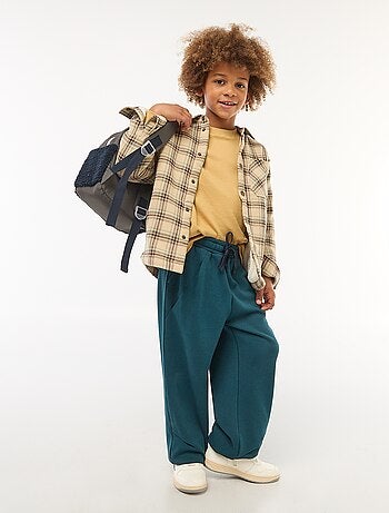 Pantalón de chándal ancho liso de algodón