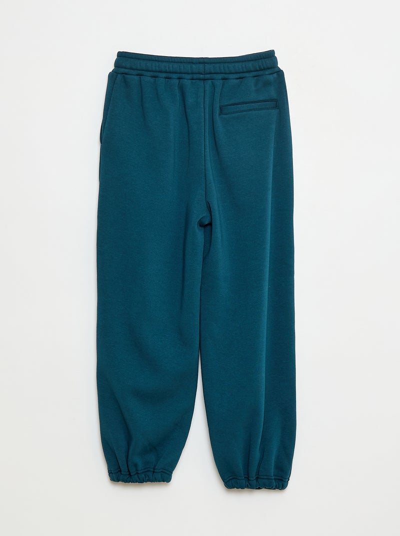 Pantalón de jogging ancho liso de algodón Verde - Kiabi