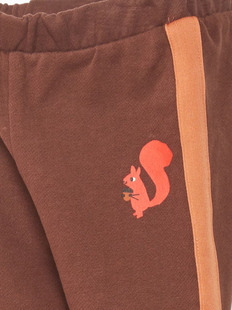 Pantalón de jogging bicolor estampado 'ardilla' BLANCO - Kiabi