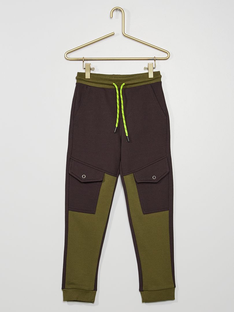 Pantalón de jogging bicolor gris oscuro - Kiabi