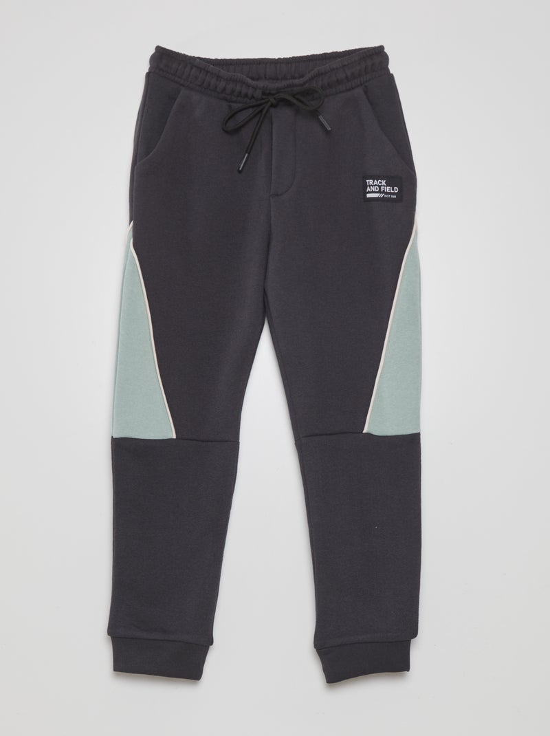 Pantalón de jogging bicolor NEGRO - Kiabi