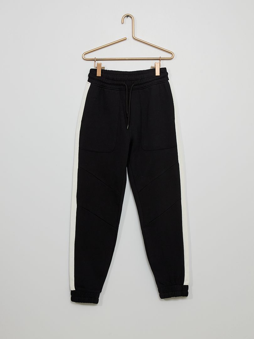 Pantalón de jogging bicolor Negro - Kiabi