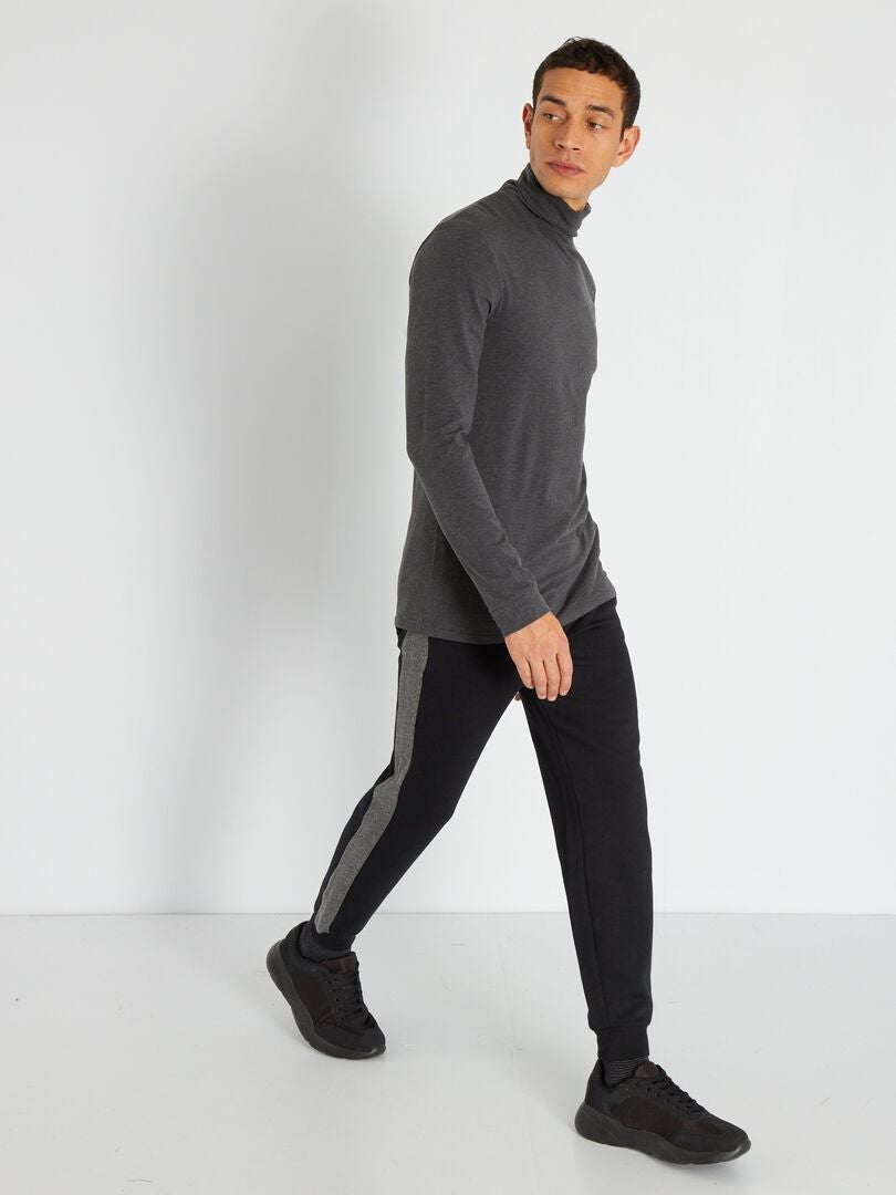 Pantalón de jogging bicolor Negro - Kiabi