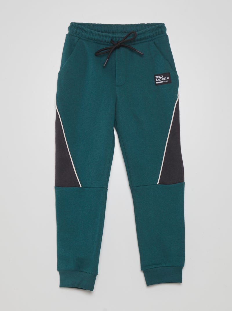 Pantalón de jogging bicolor VERDE - Kiabi