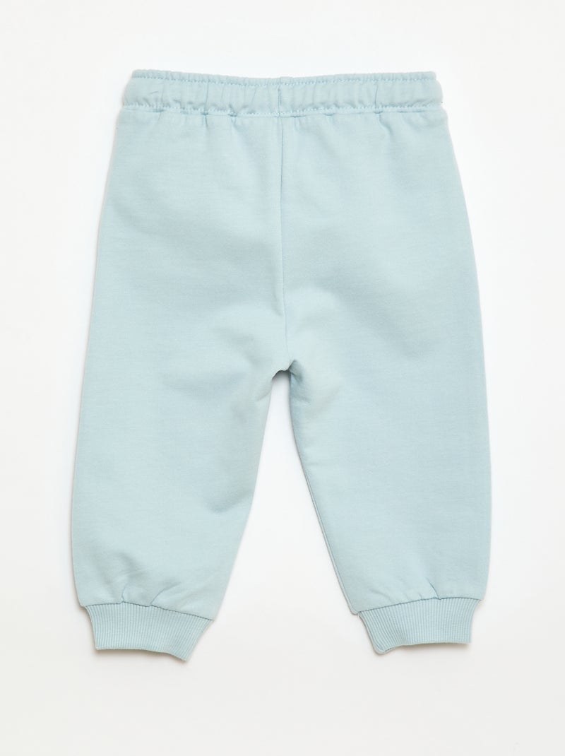 Pantalón de jogging 'Bluey' en felpa sin cepillar Azul - Kiabi