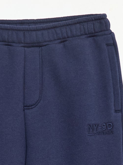 Pantalón de jogging cálido liso con forro polar - Kiabi