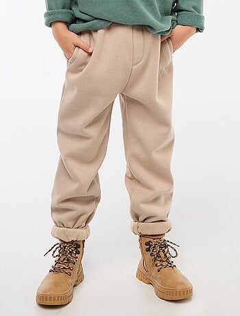 Pantalón de jogging cálido liso con forro polar