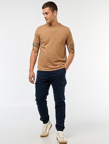 Pantalón de jogging cargo liso de algodón