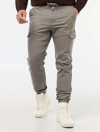 Pantalón de jogging cargo liso de algodón
