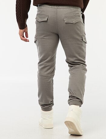 Pantalón de jogging cargo liso de algodón