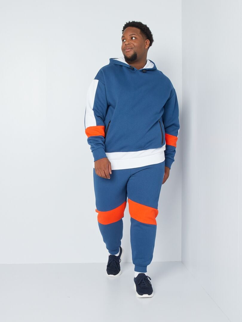 Pantalón de jogging colorblock azul oscuro - Kiabi