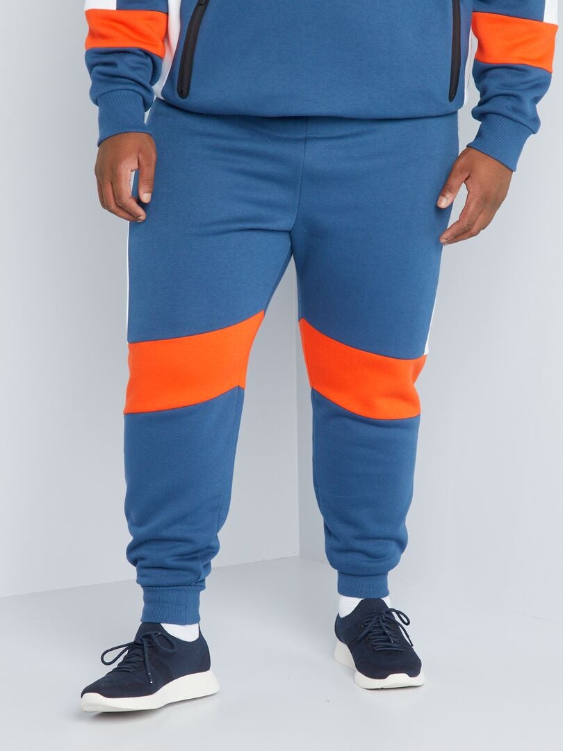 Pantalón de jogging colorblock azul oscuro - Kiabi