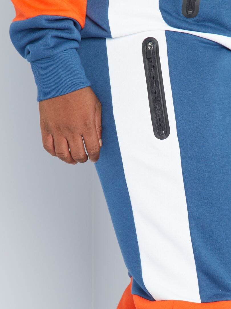 Pantalón de jogging colorblock azul oscuro - Kiabi
