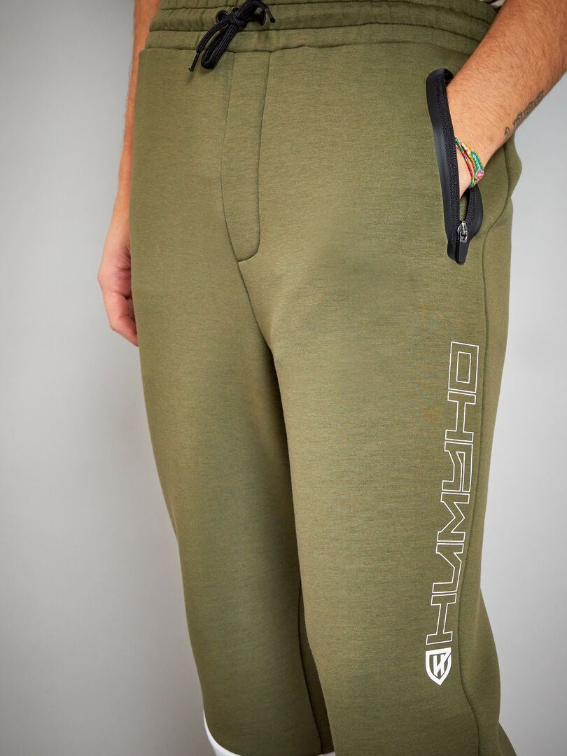 Pantalón de jogging colorblock de neopreno KAKI - Kiabi