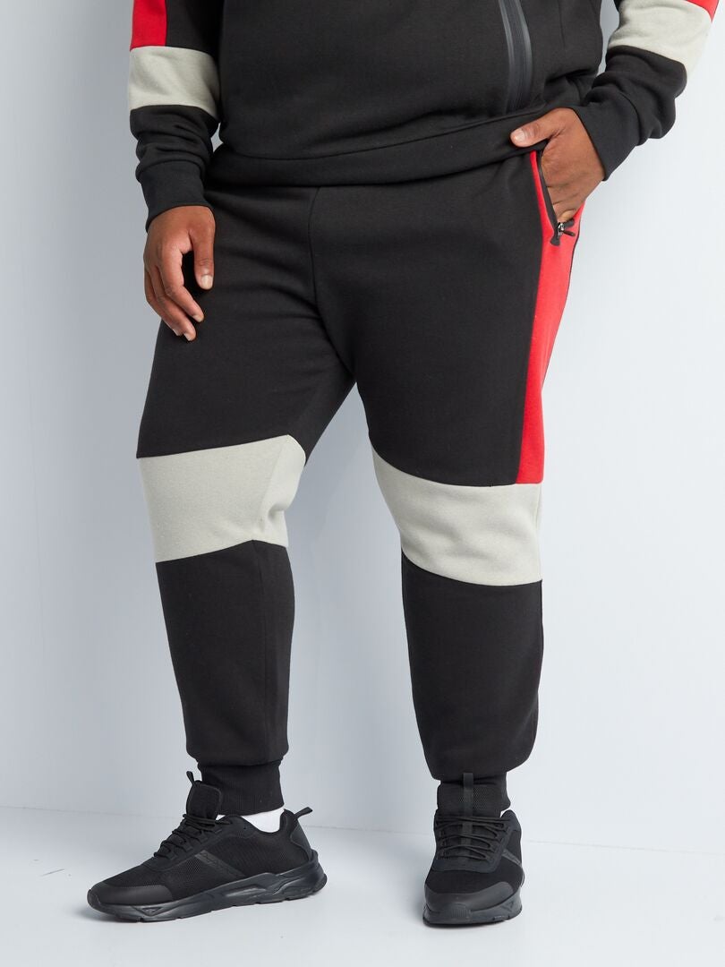 Pantalón de jogging colorblock Negro - Kiabi