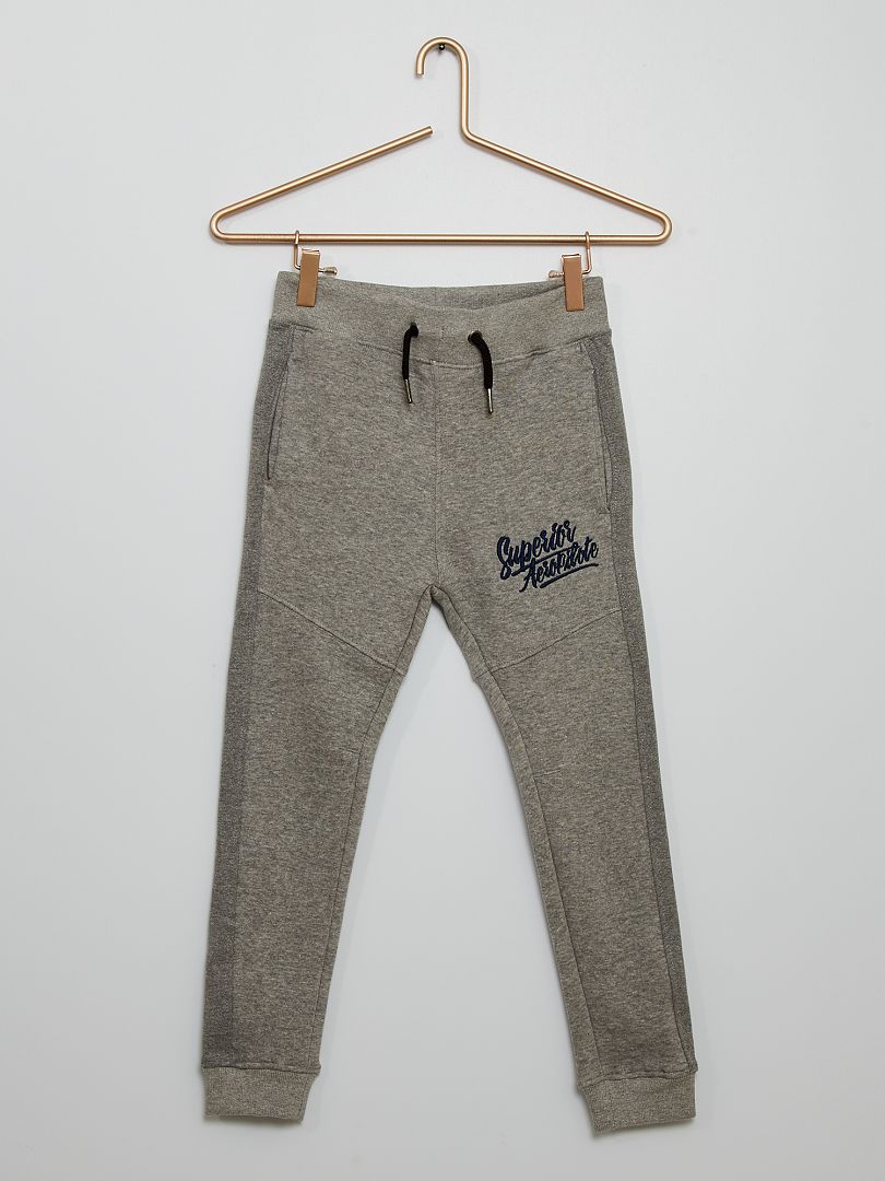 Pantalón de jogging con aberturas gris - Kiabi