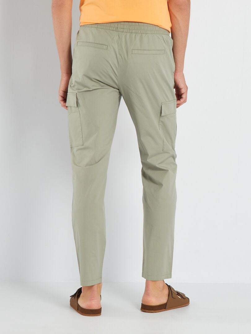Pantalón de jogging con bolsillos con solapa VERDE - Kiabi